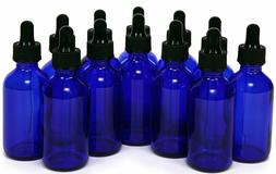 1 oz Cobalt Blue Glass Bottles with Glass Eye Dropper Pack o