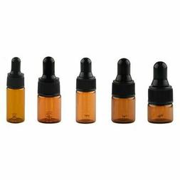 10 Pcs Empty Glass Pipette Dropper Bottle Amber Aromatherapy