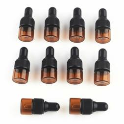 10x 1-10ml Amber Empty Glass Dropper Pipette Bottles Vials E