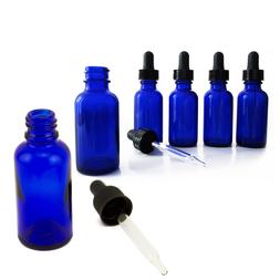 Cobalt Blue Glass Pipette Bottle Eye Dropper Travel Size Sam