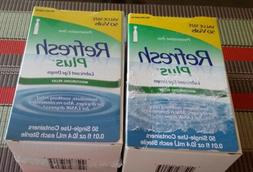 2 boxesRefresh Plus Lubricant Eye Drops!100 vials total exp 
