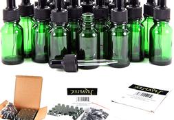 Vivaplex, 24, Green, 15 ml  Glass Bottles, with Glass Eye Dr