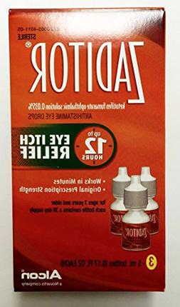 Zaditor Antihistamine Eye Itch Relief Drops, 5 ml bottle 3 C