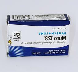 Bausch & Lomb Muro 128 5% Ointment Two 1/8 oz 3.5 g Tubes Tw