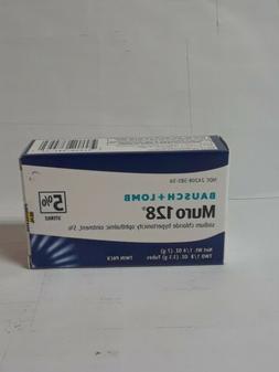 Bausch Lomb Muro 128 Ointment 5% Two 1/8 Oz Tubes Twin Pack 