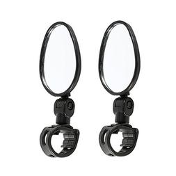 MeanHoo 1 Pair Black Bicycle Rearview Mirror cycle Accessori