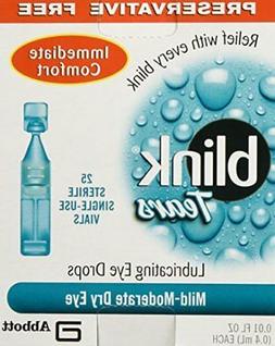 Blink Tears Sterile Single Use Vials 25 Count 0.01 Fl Oz Pre
