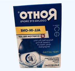 Rohto Cooling Eye Drops-All In One 8 Symptom Relief-4oz.-Fas
