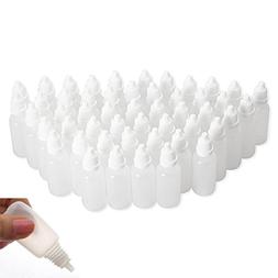 50PCS 10ml Empty Plastic Squeezable Dropper Bottles Eye Liqu