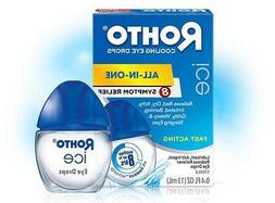 Rohto Fast Acting Redness Reliever Cooling Eye Drops, 0.4 Oz
