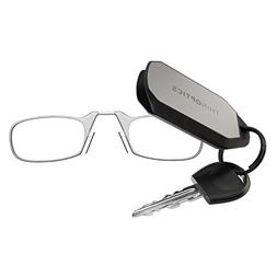 ThinOPTICS Keychain Reading Glasses, Clear Frame, 2.50 Stren