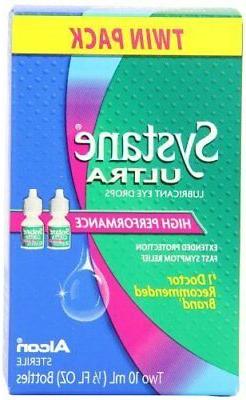 Systane Ultra Lubricant Eye Drops, 2-count .33 fl oz  Bottle