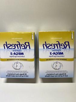 Lot Of 2 REFRESH Optive Mega-3 Lubricant Eye Drops, Single-U