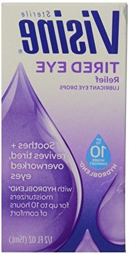 Visine, Lubricant Eye Relief Drops, Tired Eye Relief, 0.5 fl
