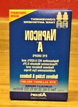 Naphcon-A Eye Allergy Relief Eye Drops, 5ml 2pk Pocket Size 