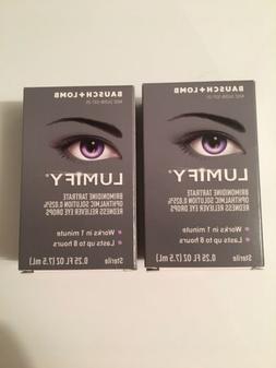 NEW! 2x Bausch + Lomb Lumify Redness Reliever Eye Drops, .25