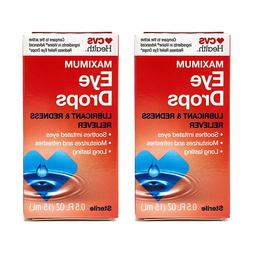 Lubricant & Redness Reliever, 2 Pack, 0.5 Fl Oz Exp 04/21