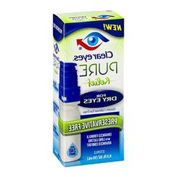 Clear Eyes Preservative Free Pure Relief for Dry Eyes .3 flu