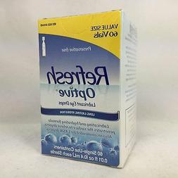 Refresh Optive Lubricant Eye Drops, 60 Single Use Containers