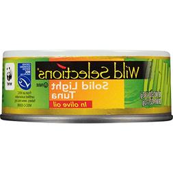 Wild Selections Solid Light Tuna in Olive Oil, 5 Ounce Pack 