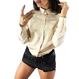 Respctful ♪☆ Women Ladies Solid T Shirt Long Sleeve Tops