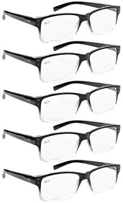 Eyekepper 5-pack Spring Hinges Vintage Reading Glasses Men R