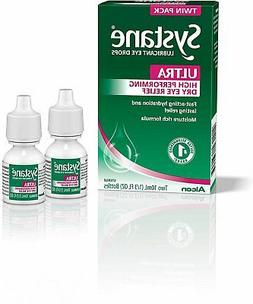 Systane Ultra Lubricant Eye Drops, Twin Pack, 10-mL Each,pac