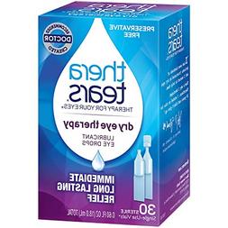 For Dry Eyes, Dry Eye Therapy Lubricant Eyedrops, Free, 30