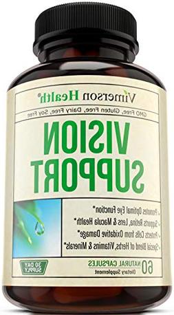 Vision Support Eye Vitamins Formula - With Lutein, Zeaxanthi